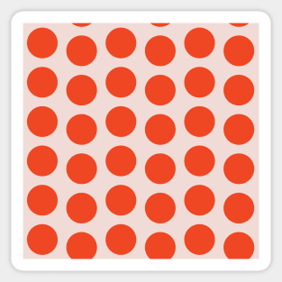 Pink Coral Polka Dot Offset Seamless Repeat Pattern Sticker